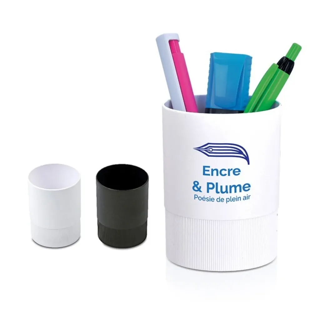 Pot à crayons plastique personnalisable